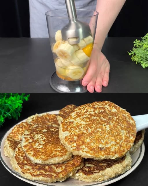 Suikervrije havermout-bananenpannenkoeken