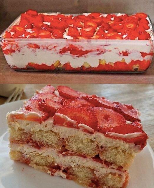 Erdbeer-Tiramisu ohne Backofen – frisch, cremig und in 10 Minuten fertig! 