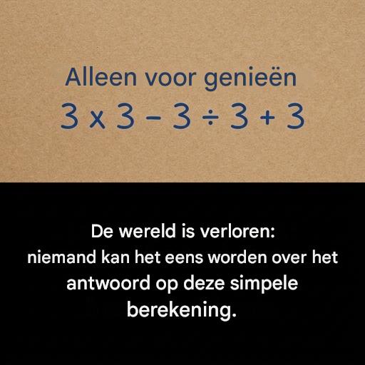 De wereld is verloren: niemand kan het eens worden over het antwoord op deze simpele berekening.