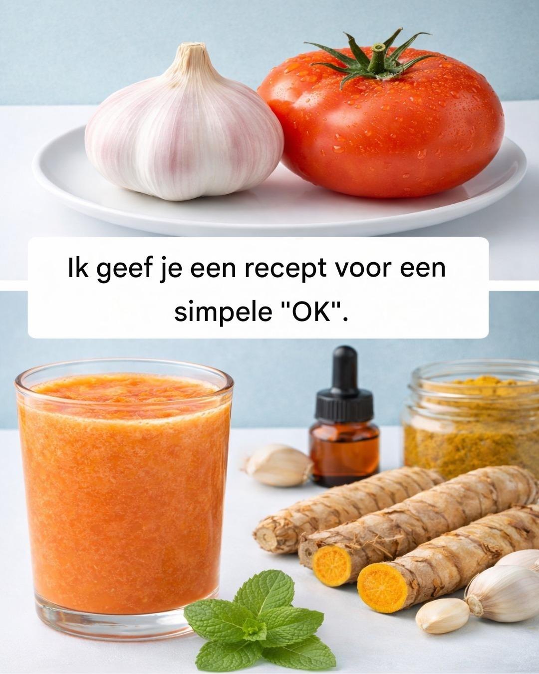 Drankje met tomaat, knoflook en kurkuma: natuurlijke ondersteuning voor mannen na hun 45e
