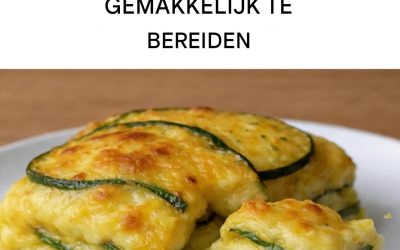 Witte courgette en aardappelparmigiana: heerlijk en caloriearm.