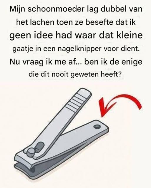 Het “kleine ronde gat” op de nagelknipper heeft speciale en krachtige toepassingen!!