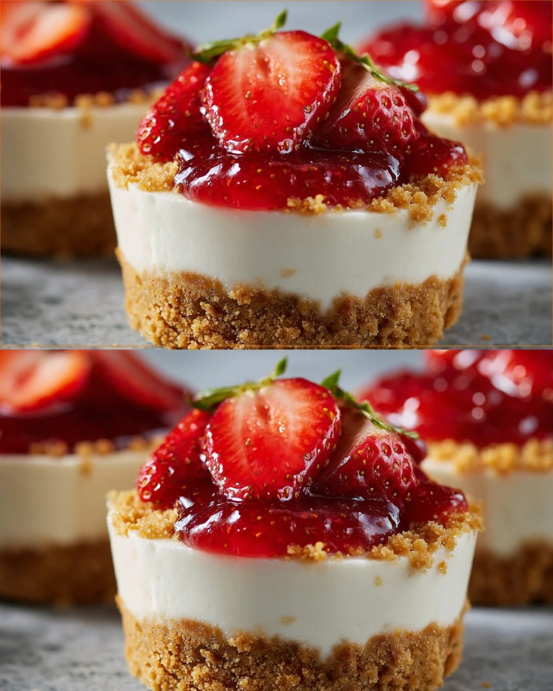 Romige Aardbeien Cheesecake Cups: Een Licht en Heerlijke Eiwitrijke Toetje