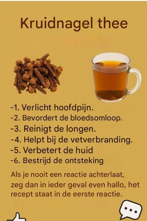 Kruidnagelthee: voordelen, recepten en voorzorgsmaatregelen