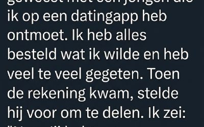 Een Date, Een Avond, Een Les Die Ik Nooit Zal Vergeten