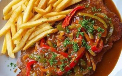 Schnitzel met paprikasaus en friet – gewoonweg hemels lekker!