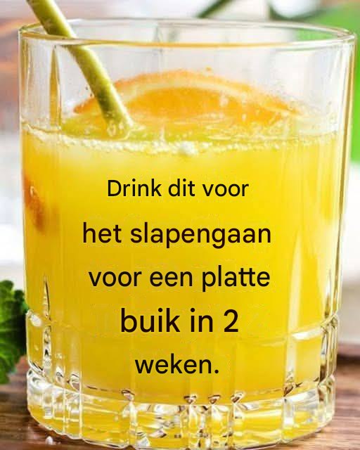 Vetverbrandende dronk voor ‘s nachts voor een platte buik in 2 weken