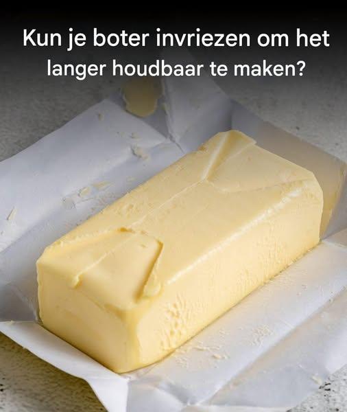 Boter blijft goed in de koelkast, maar kun je boter ook invriezen?