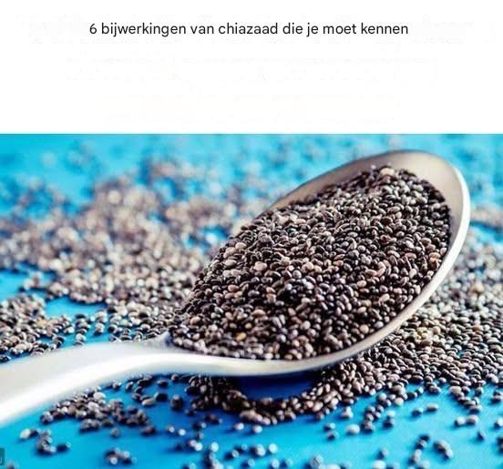 6 bijwerkingen van chiazaad die je moet kennen