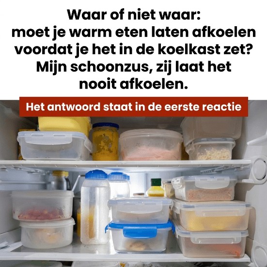 Beste tips voor het bewaren van warme gerechten in de koelkast.