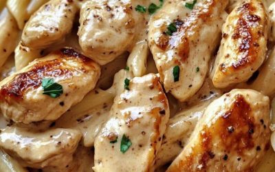 Romige Parmezaanse kip met penne