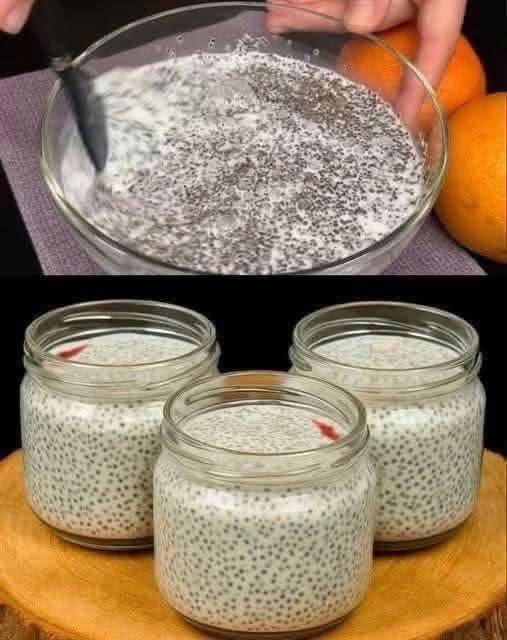 Romige chia pudding (gezond dessert, zonder koken)