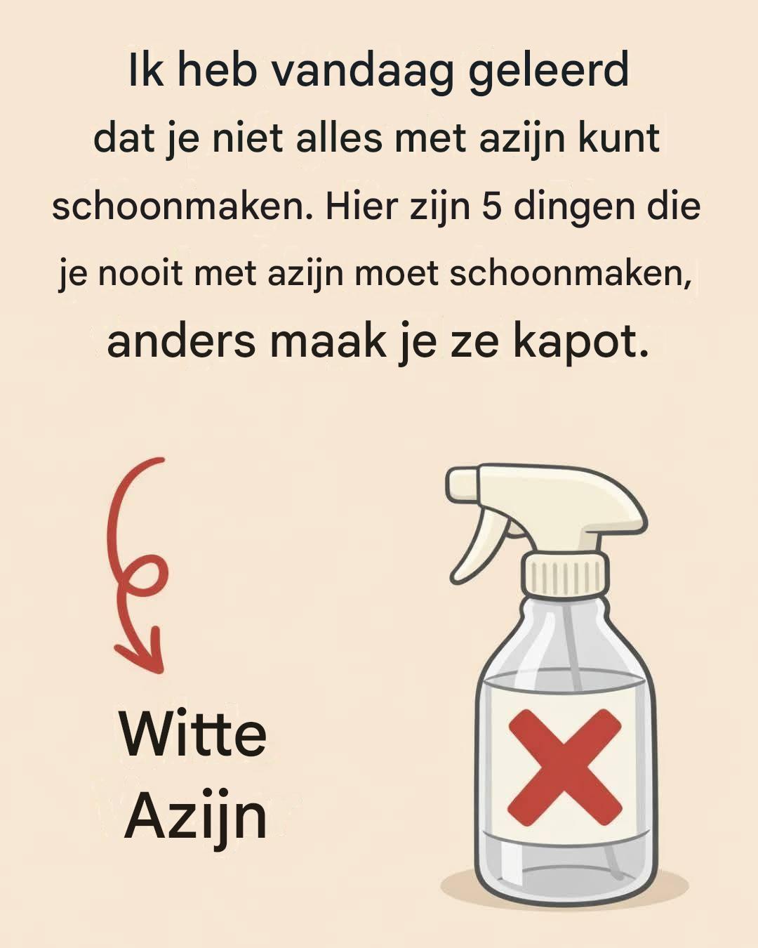 5 dingen die je nooit met azijn moet schoonmaken (en wat je in plaats daarvan kunt gebruiken)