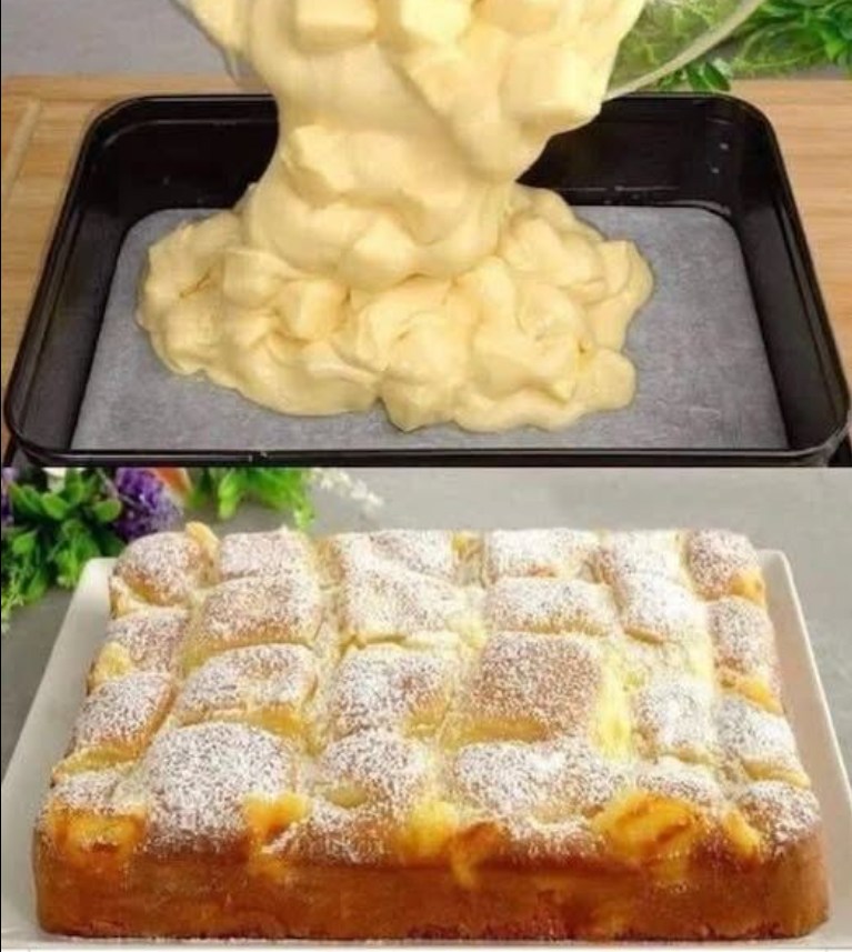 3 appels, 3 eieren en een glas melk: een cake die smelt in de mond