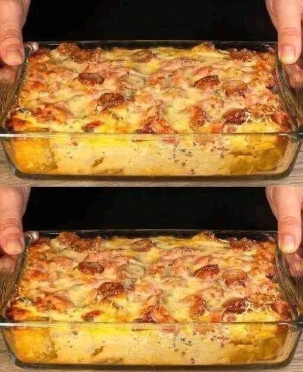 Mijn grootmoeder leerde mij dit oude recept, het is een praktische en zeer smakelijke maaltijd. Ik heb het doorgestuurd naar degene die hallo zei