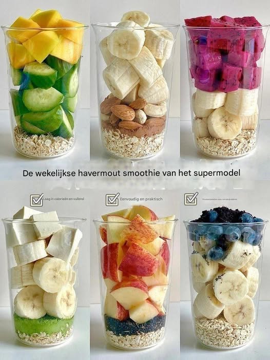 7 smoothies voor een prachtig figuur: een wekelijks havermout-smoothieprogramma, perfect voor een model