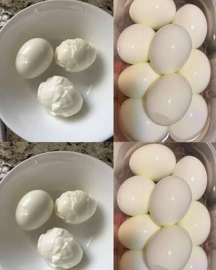 Een slimme truc van een chef-kok voor perfect gepelde hardgekookte eieren