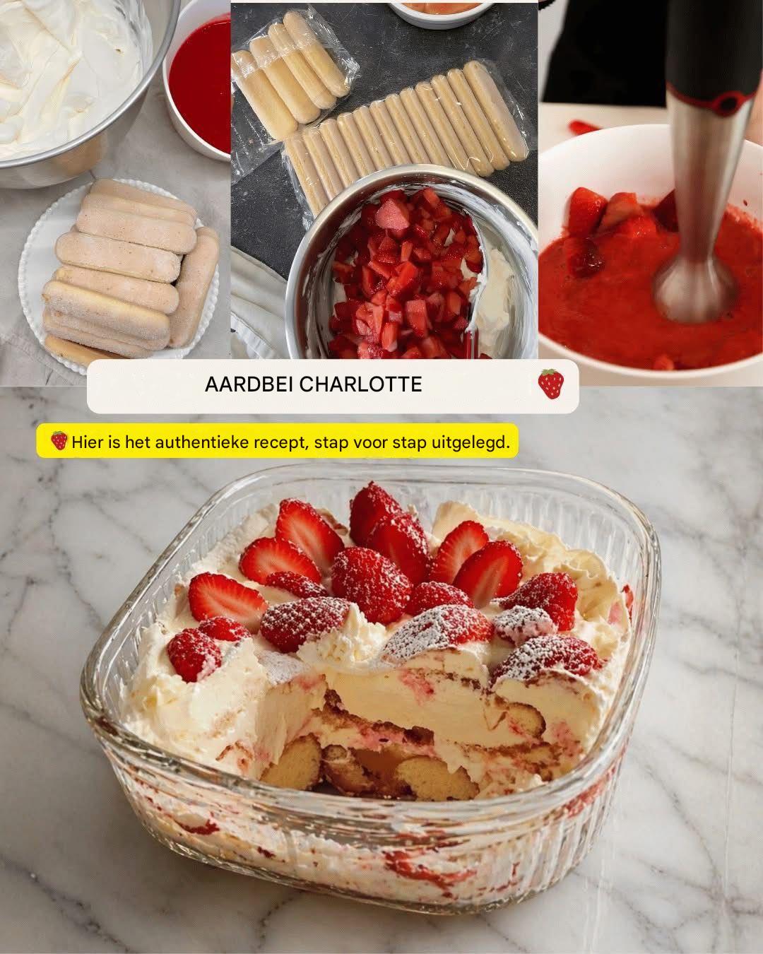 Aardbei Charlotte Tiramisu-stijl – Fris, licht en elegant dessert