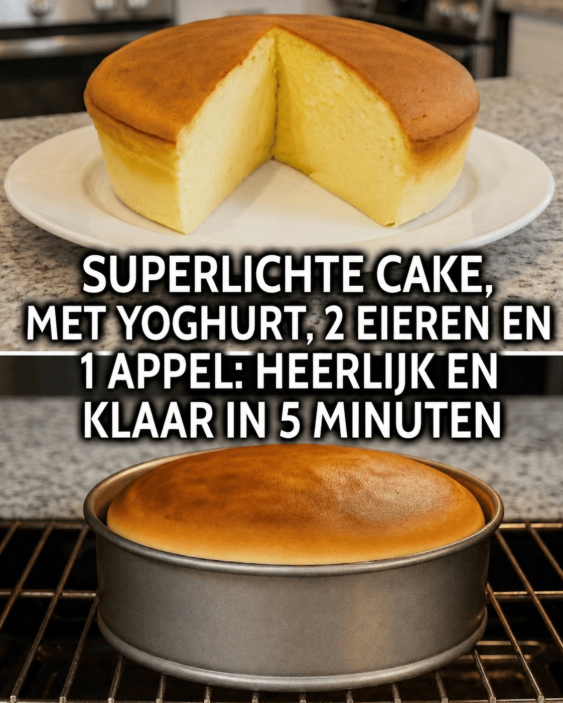 Hoe maak je een yoghurttaart zonder bloem, alleen met appels en yoghurt?