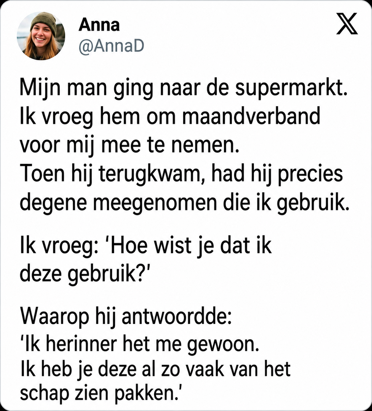 Een klein gebaar dat alles onthulde
