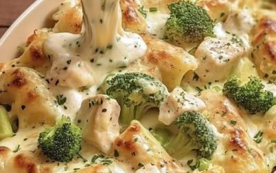 Kip en broccoli Alfredo uit de oven