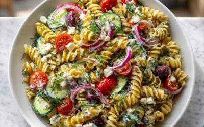 Fris & romig: Zo maak je in 20 minuten de perfecte tzatziki pastasalade