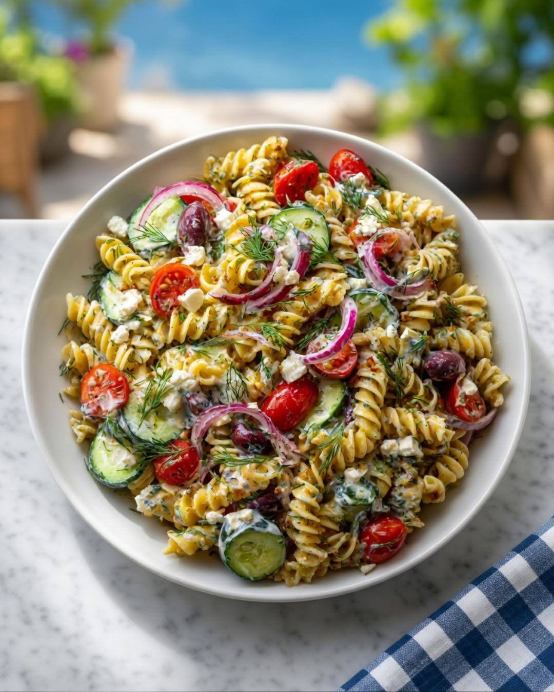 Fris & romig: Zo maak je in 20 minuten de perfecte tzatziki pastasalade