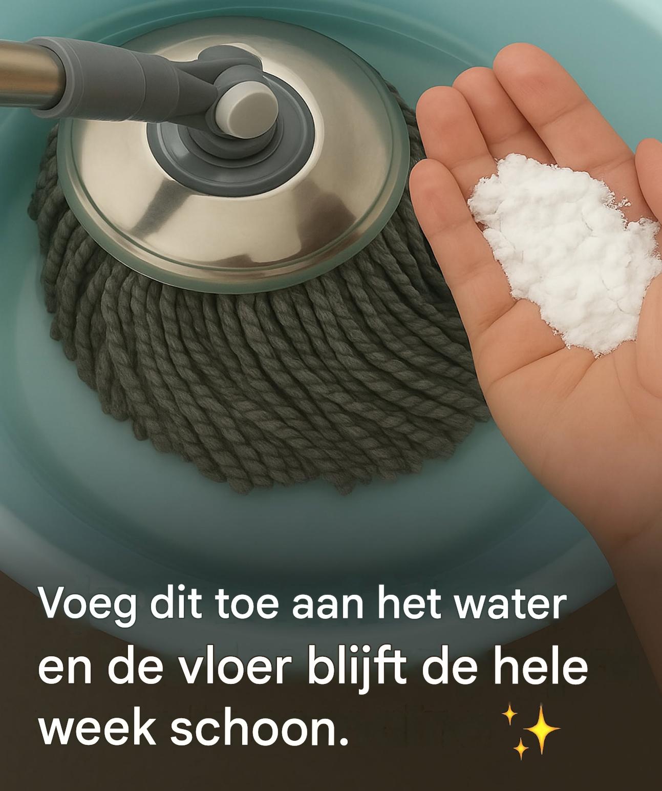 Doe dit ingrediënt in je emmer en je vloer blijft de hele week schoon.