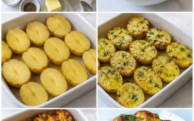 Geroosterde aardappelen met knoflook en peterselie