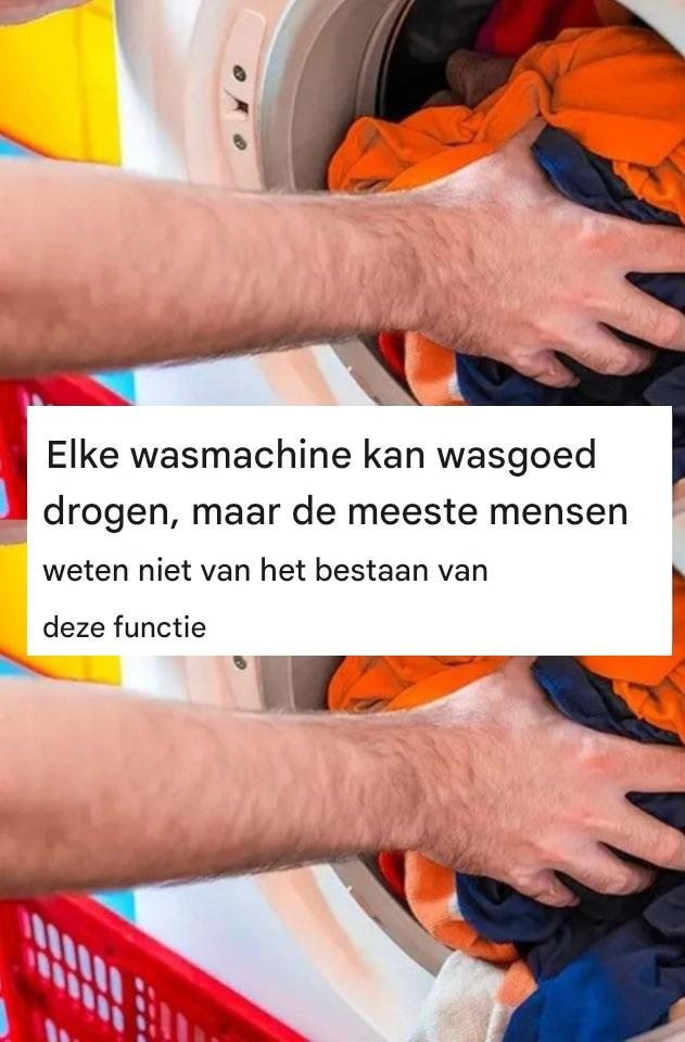 Elke wasmachine kan wasgoed drogen, maar de meeste mensen weten niet van het bestaan ​​van deze functie