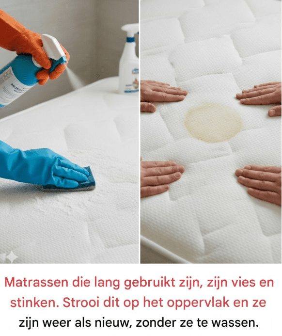Matrassen die lang gebruikt zijn, zijn vies en stinken. Strooi dit op het oppervlak en ze zijn weer als nieuw, zonder ze te wassen.