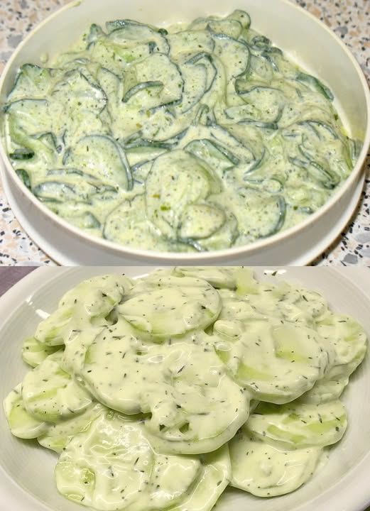 In 5 minuten klaar deze frisse komkommersalade wil je elke dag