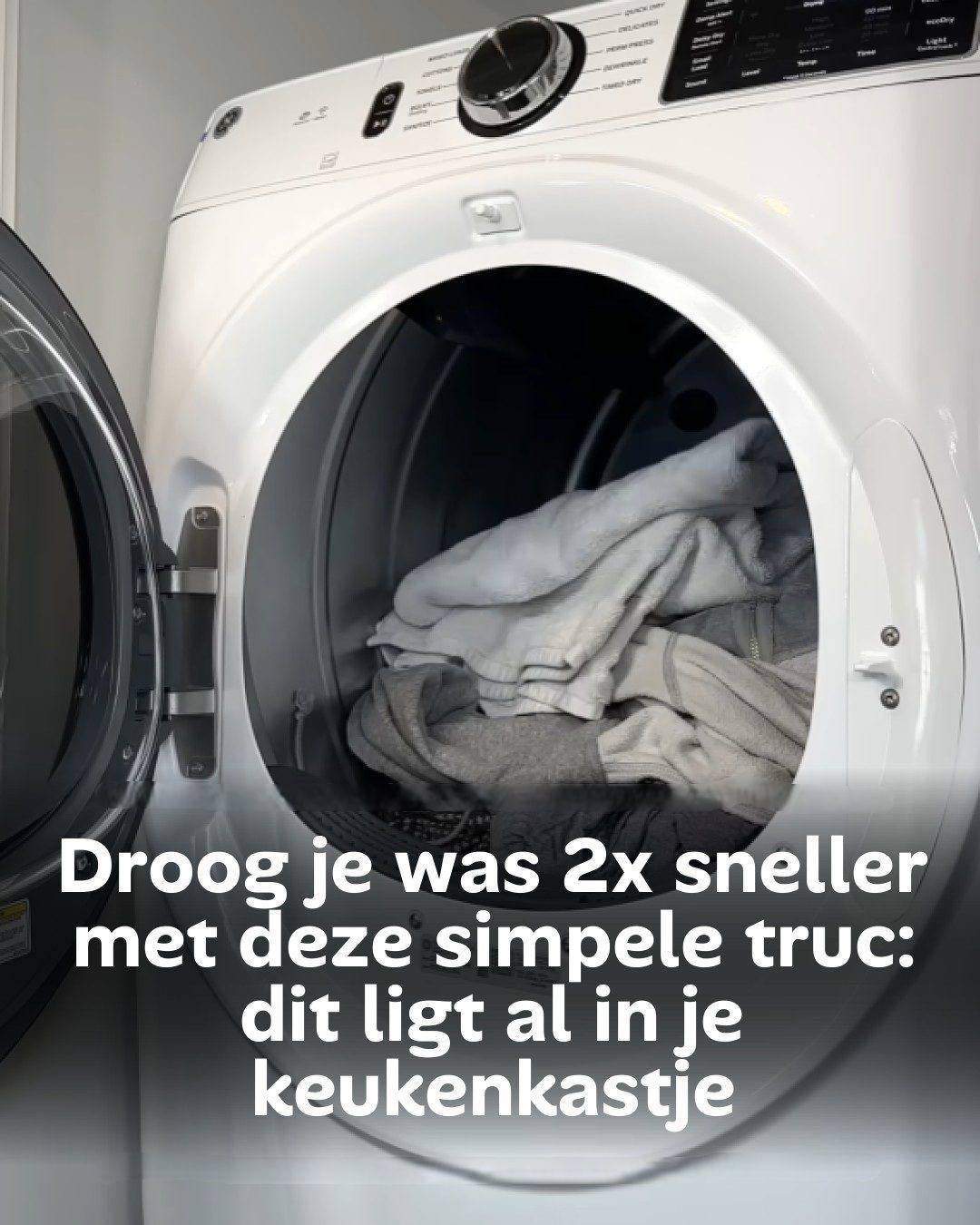 Droog je was 2x sneller met deze simpele truc: dit ligt al in je keukenkastje