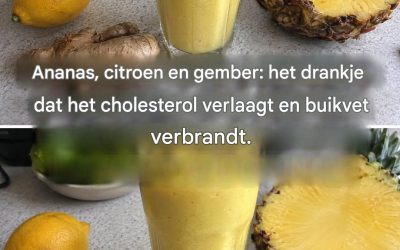 Ananas, citroen en gember: het helende drankje dat buikvet verbrandt.