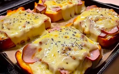Croque-Monsieur Gratin met spek en geitenkaas
