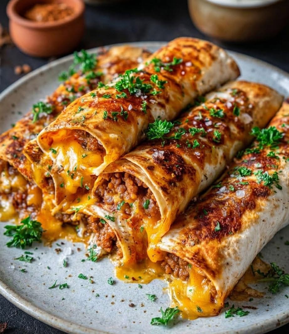 Binnen 20 minuten op tafel: cheesy ovenwraps met gehakt, kaas en tomaat