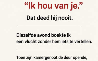 Eén telefoontje van mijn zoon zorgde ervoor dat ik de eerste vlucht naar hem nam