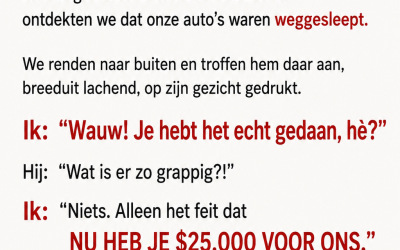 Onze bemoeizuchtige buurman liet onze auto’s wegslepen, maar betaalde daar een hoge prijs voor