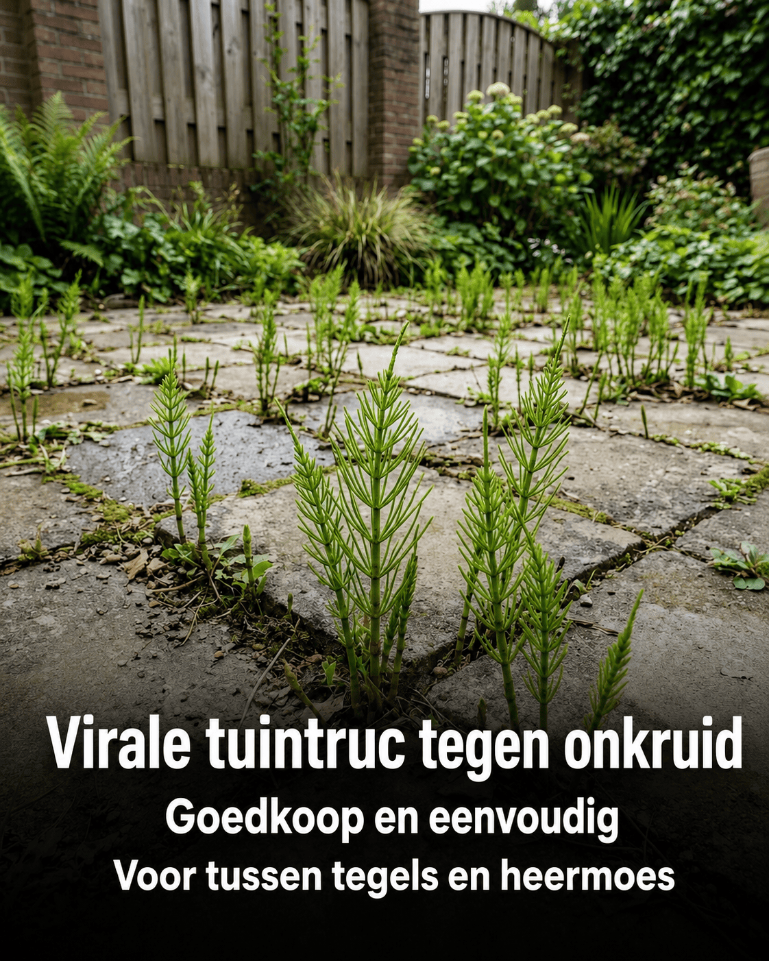 Virale tuintruc tegen onkruid: goedkoop, eenvoudig en handig tussen tegels