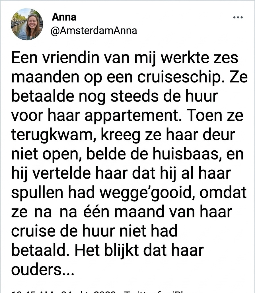 Haar Ouders Betaalden De Hele Tijd De Huur — Dus Waarom Haalde De Huisbaas Haar Appartement Leeg?