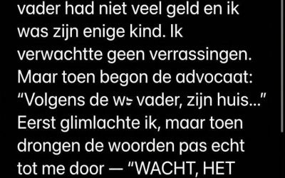 Mijn overleden vader liet me een huis na, maar de vrouw die er woonde onthulde een geheim dat alles veranderde