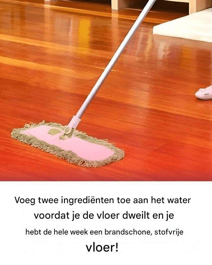 Voeg vóór het schoonmaken van de vloer twee elementen toe aan het water
