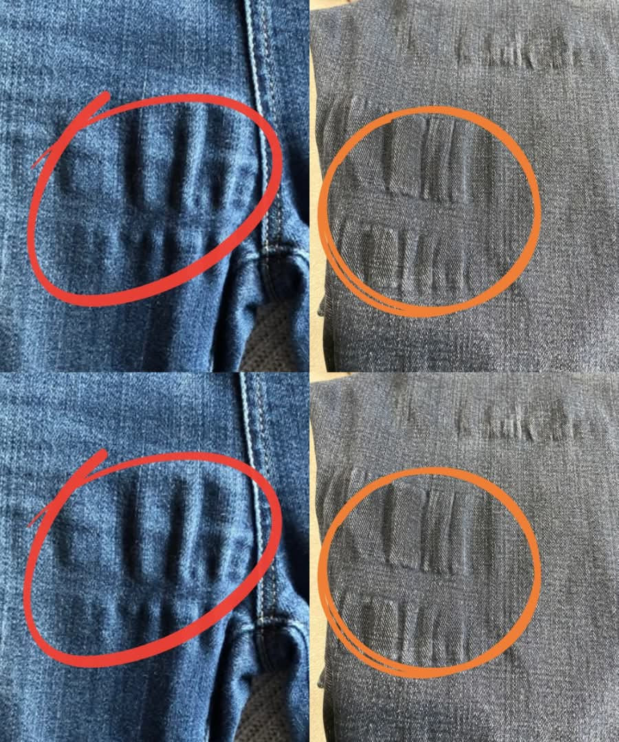 Waarom ontstaan ​​er na het wassen vreemde golven op een spijkerbroek?