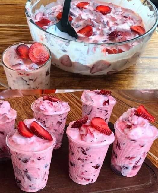 Verkoelende aardbeiendroom – hét zomerdessert in 2 minuten