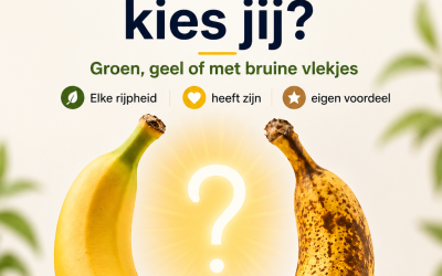 Welke banaan past het beste bij jou: groen, geel of met bruine vlekjes?