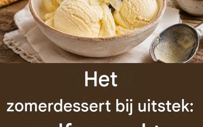 Het zomerdessert bij uitstek: zelfgemaakt, romig vanille-ijs.