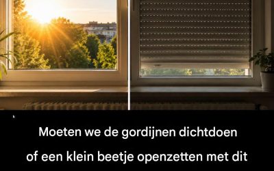 Moeten we de gordijnen dichtdoen of een klein beetje openzetten met dit warme weer? Veel mensen doen het verkeerd, maar het kan wel degelijk bepalen hoe warm het in het appartement wordt.