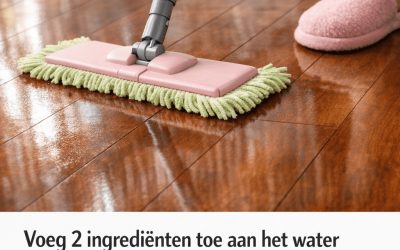 Voeg 2 ingrediënten toe aan het water voordat u de vloer schoonmaakt
