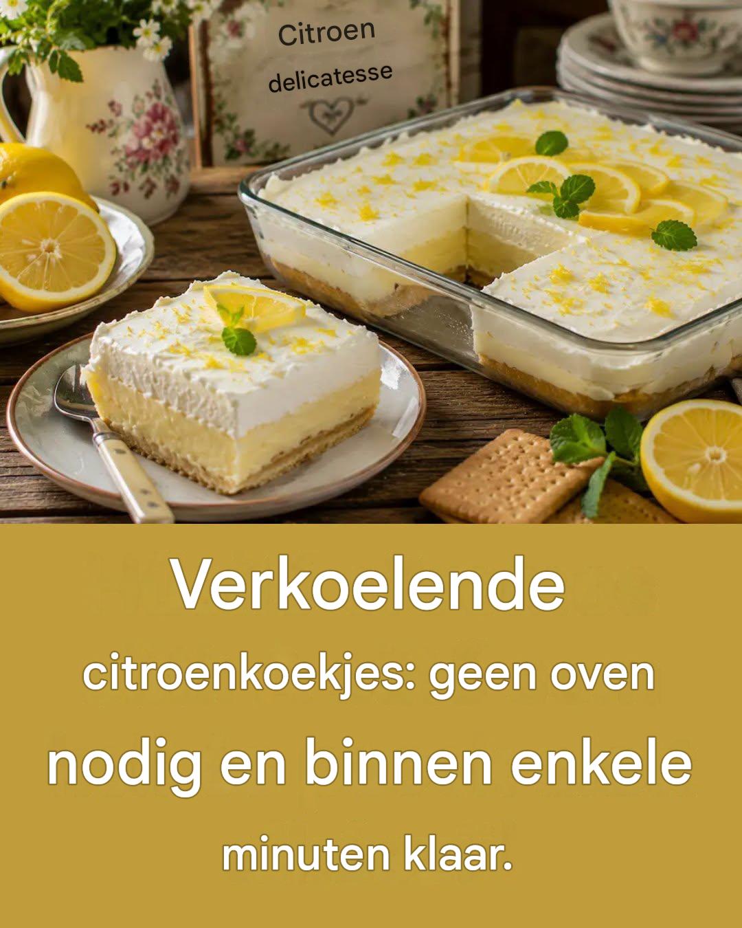 Verkoelende citroenkoekjes: geen oven nodig en binnen enkele minuten klaar.
