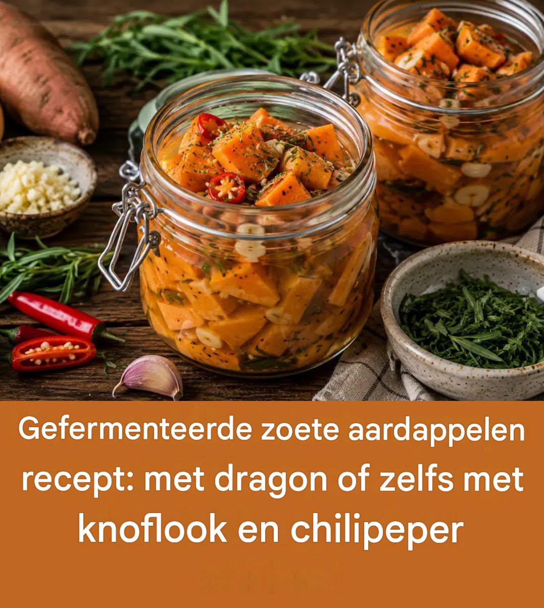 Recept voor gefermenteerde zoete aardappel: met dragon of zelfs met knoflook en chilipeper